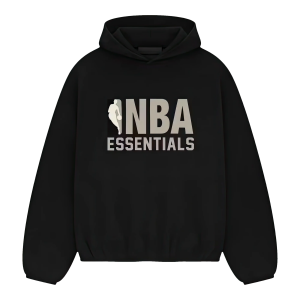Fear of God Essentials NBA Black Grey Hoodie